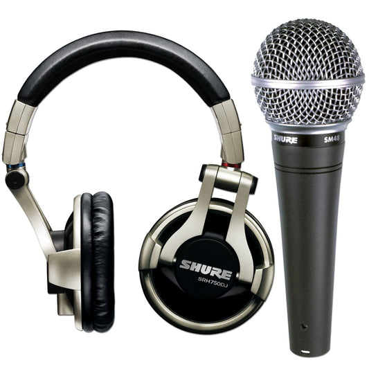 Shure SRH750DJ Headphone & SM48S Mic Package - ProSound and Stage Lighting