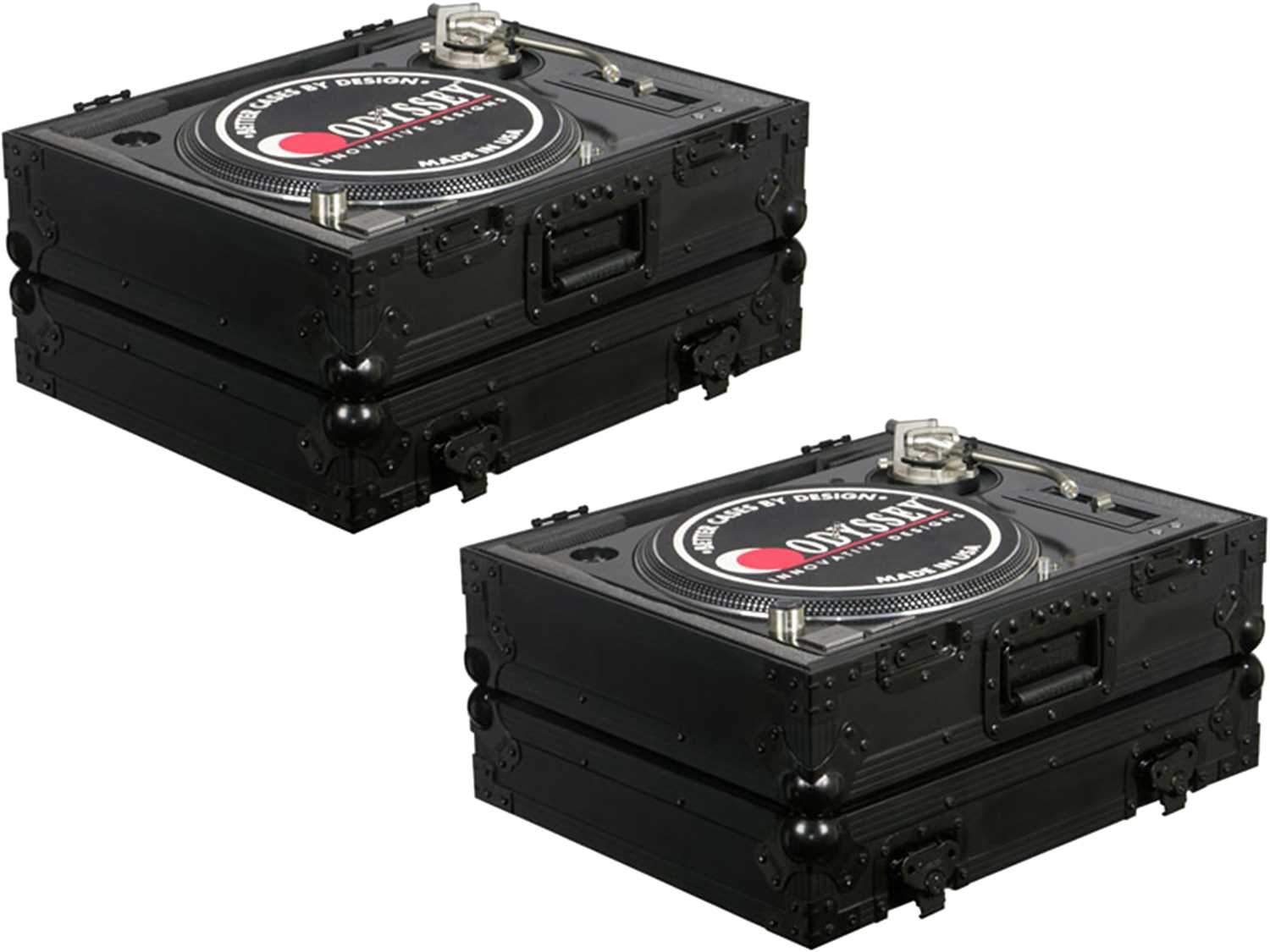 Odyssey FZ1200BL Black Label DJ Turntable Case Pair - ProSound and Stage Lighting