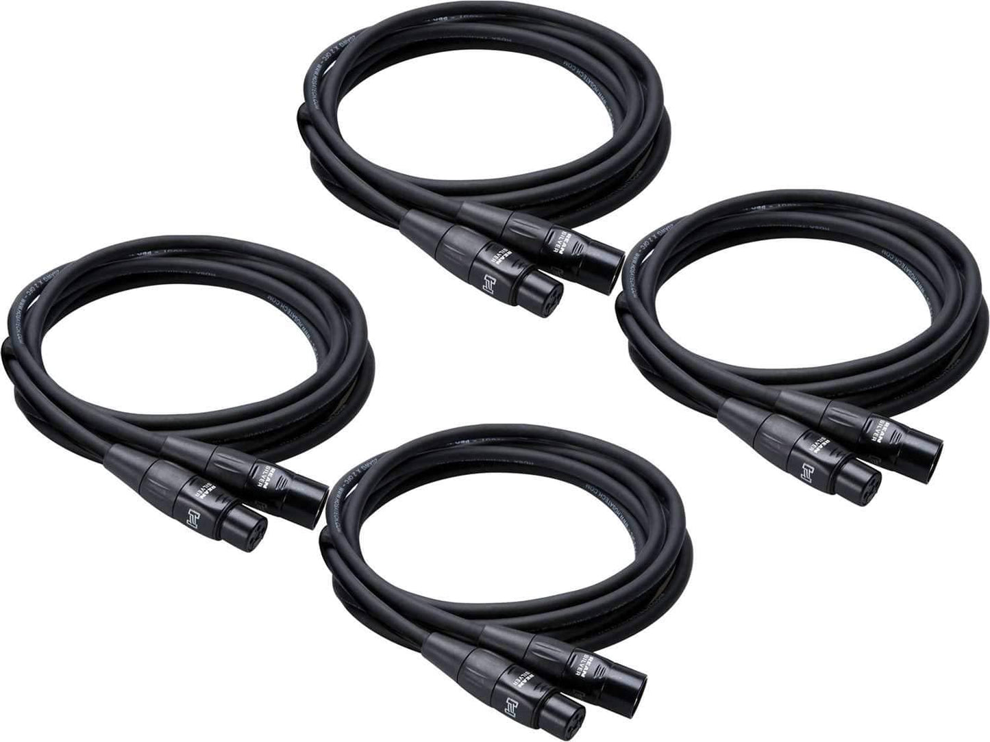 Hosa HMIC-100 100Ft Rean XLR Mic Cable 4-Pack - ProSound and Stage Lighting