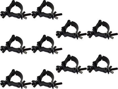 Global Truss Mini 360 1.5-Inch Black Clamp 10-Pack - ProSound and Stage Lighting