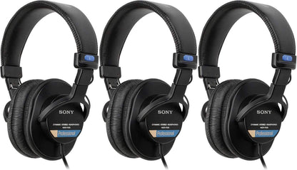 Sony MDR 7506 Professional Studio Headphone 3-Pack - ProSound and Stage Lighting