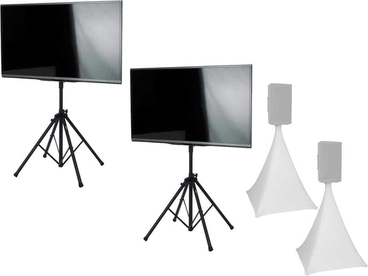 Gator Frameworks Auto-Lift LiftEEZ Quad LED Stands with White Scrims 2-Pack - ProSound and Stage Lighting