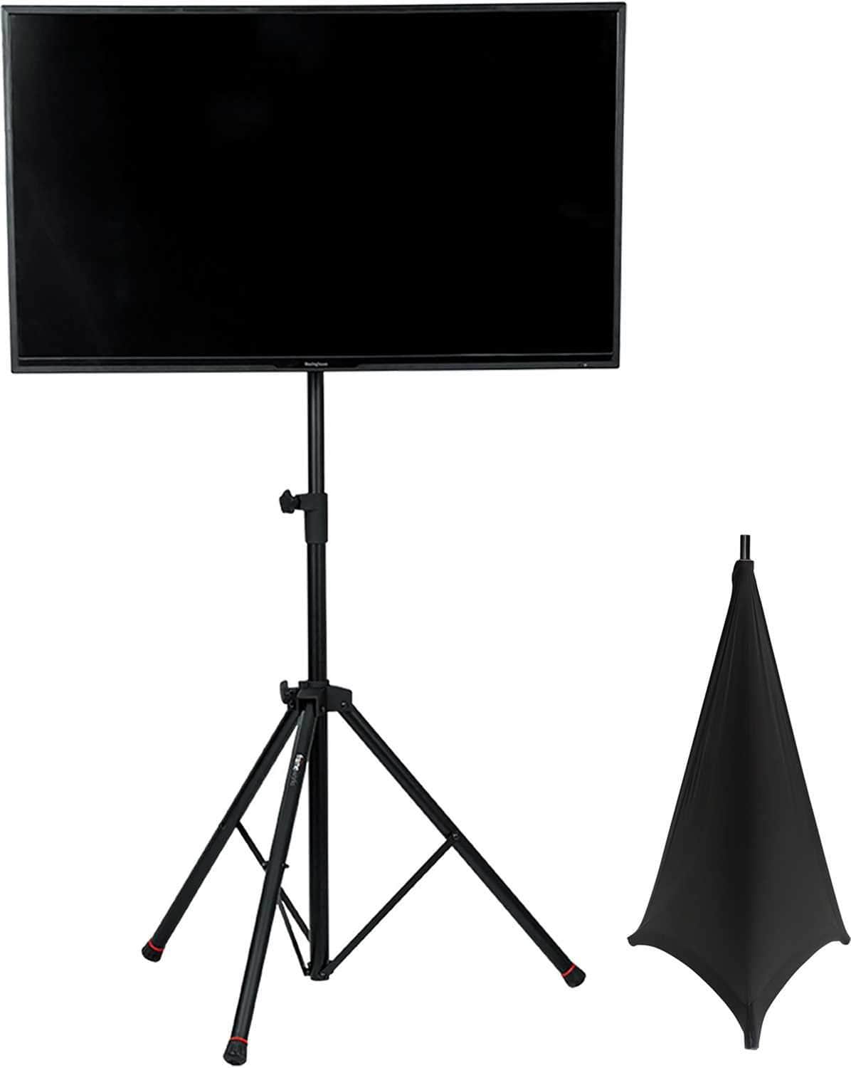 Gator Frameworks LCD Video Monitor Tripod Stand with Black Scrim - ProSound and Stage Lighting
