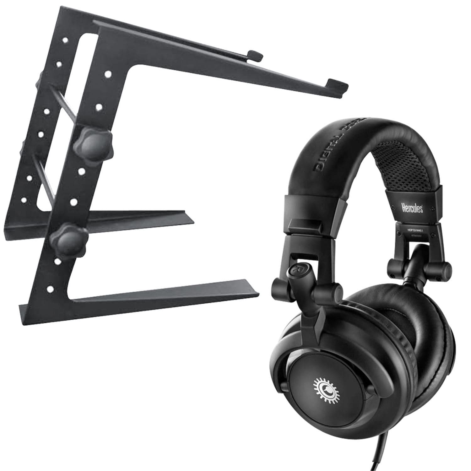 Hercules Dj Headphones And Dj Laptop Stand Pack - ProSound and Stage Lighting