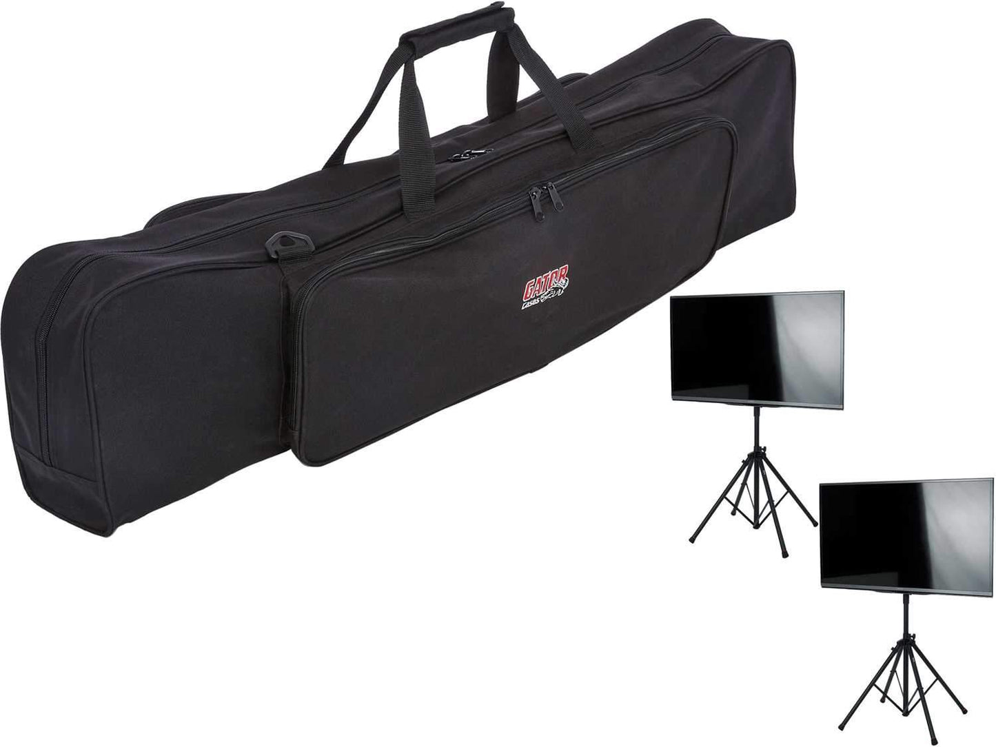Gator Frameworks Quad LCD Stand with Lift 2-Pack & Bag - ProSound and Stage Lighting