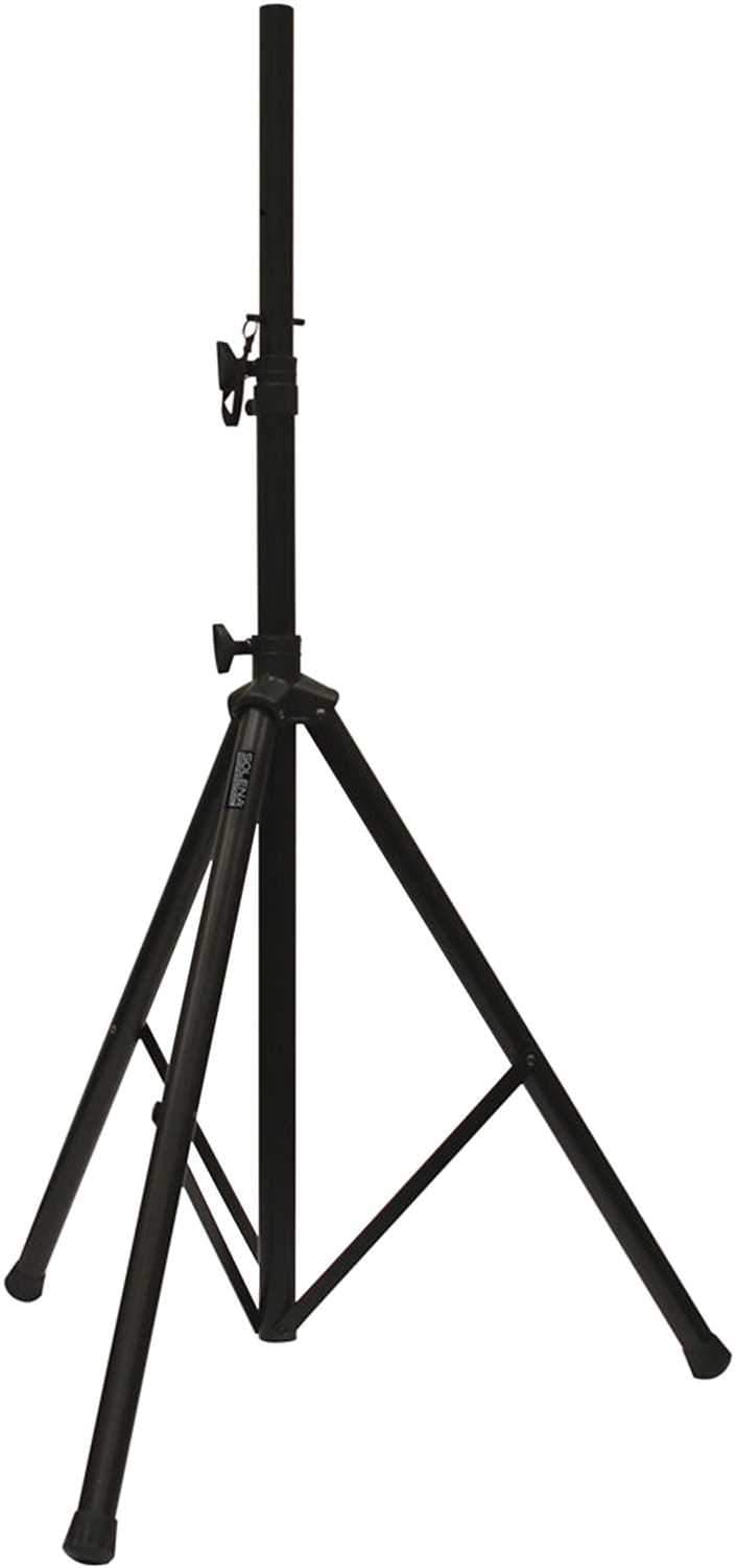 Solena SP-100 Speaker Stand Pair with Black Gator Scrims - ProSound and Stage Lighting