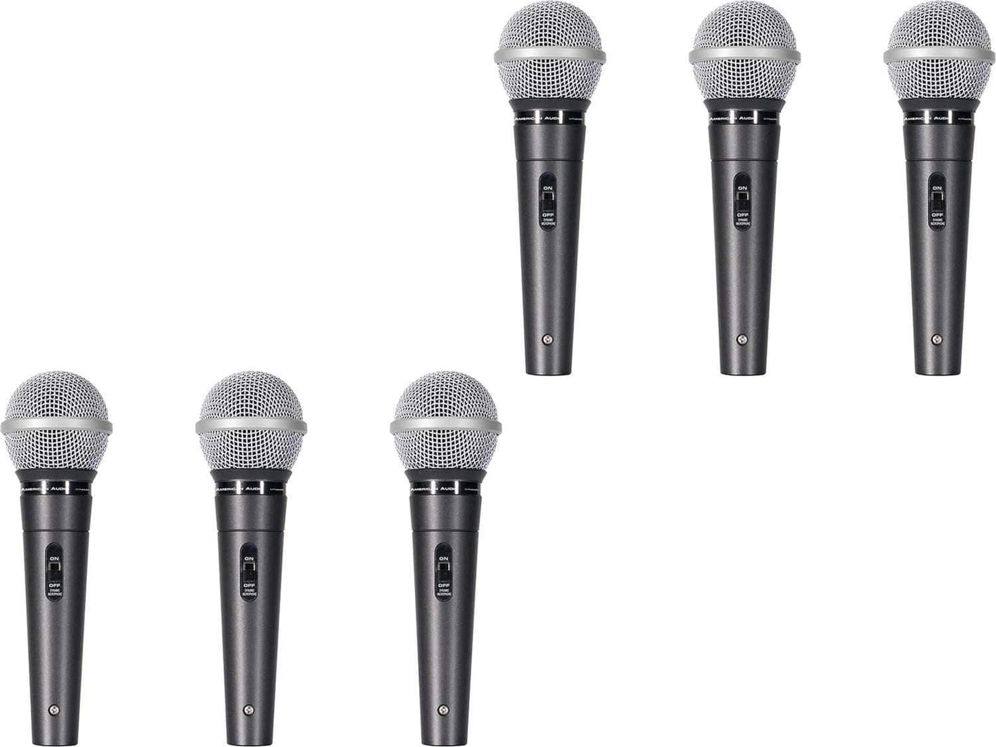 American Audio VPS-20 Dynamic Handheld Mic 6-Pack - ProSound and Stage Lighting