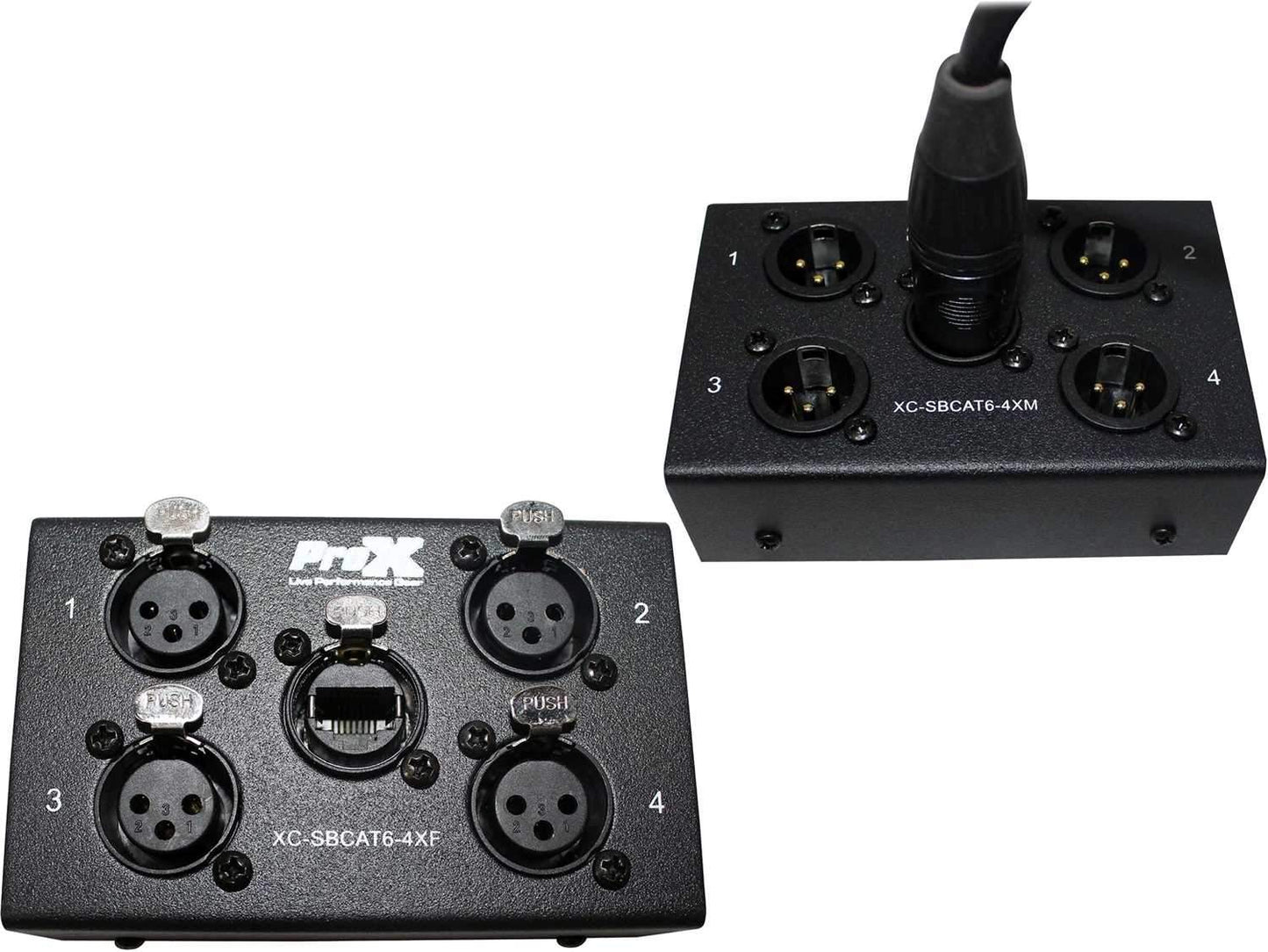 ProX CAT6 4-Channel XLR Audio/DMX Snake Box Pack - ProSound and Stage Lighting