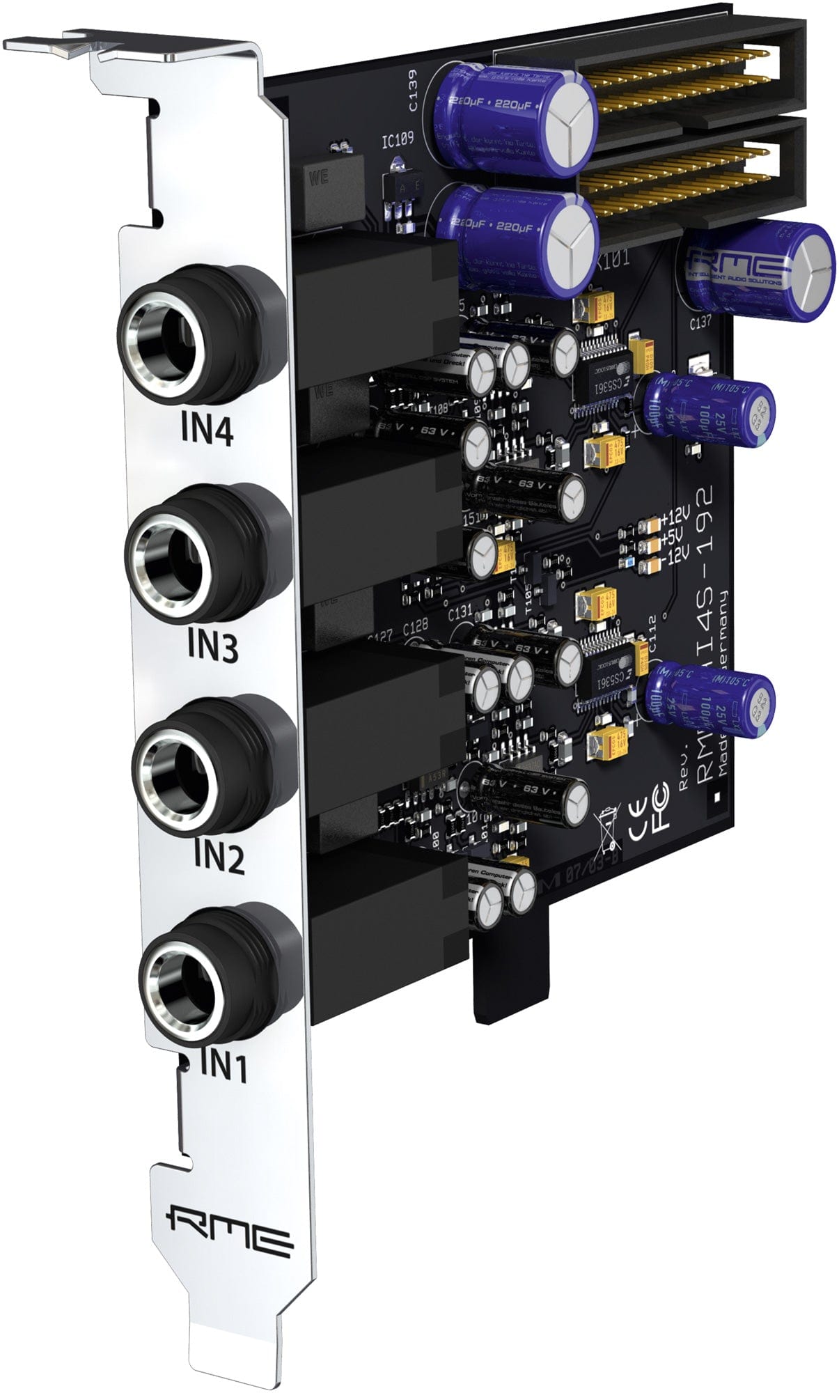 RME AI4S-192 AIO 4-Channel Analog Input Expansion Board for HDSPe AIO - PSSL ProSound and Stage Lighting