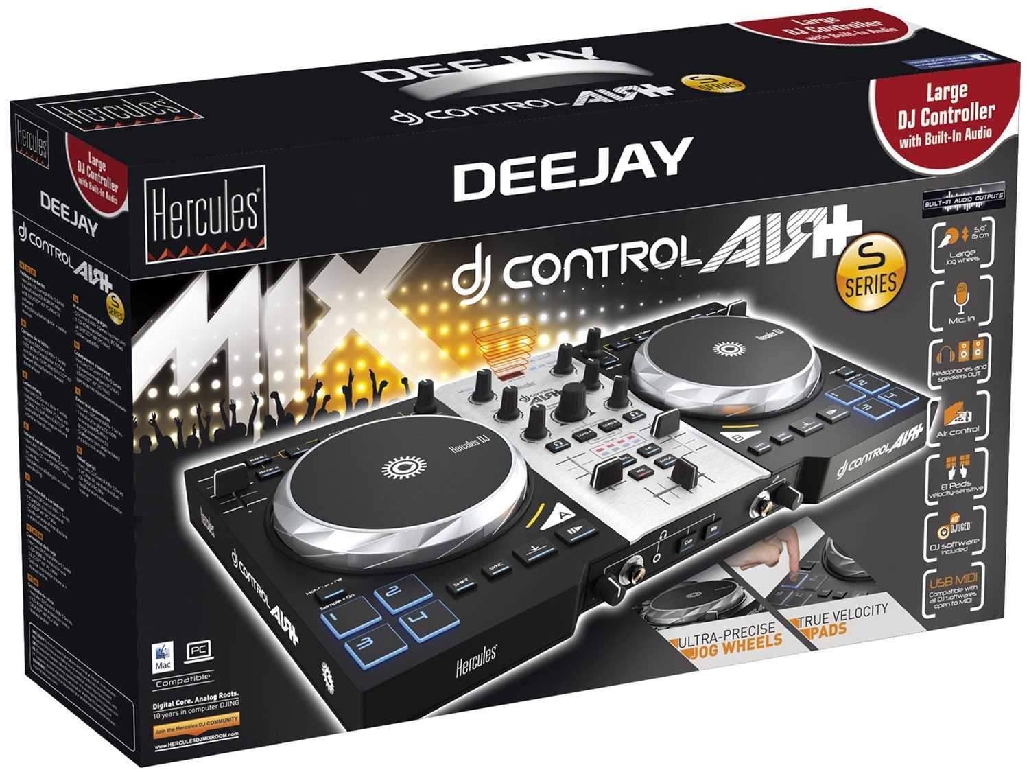 Hercules DJ Control Air-Plus S Series DJ Controller - ProSound and Stage Lighting