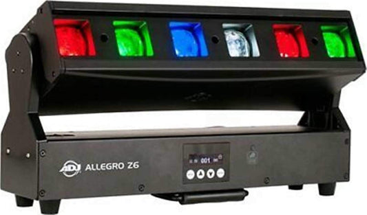 ADJ American DJ Allegro Z6 6x30W RGBW LED Motorized Linear Bar - ProSound and Stage Lighting