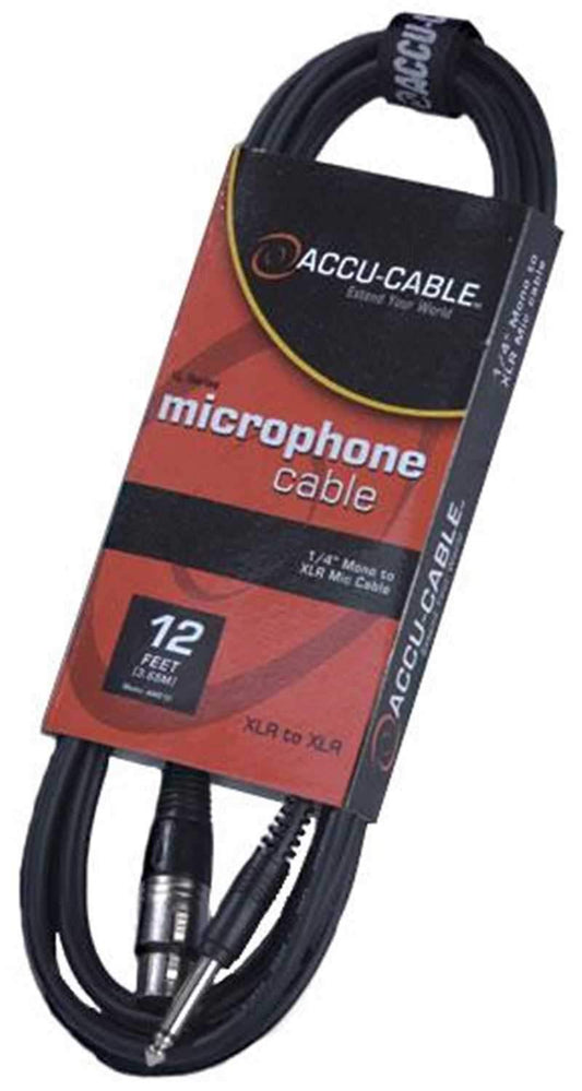 Accu-Cable AMC12 1/4 Mono To XLR Mic Cable - ProSound and Stage Lighting