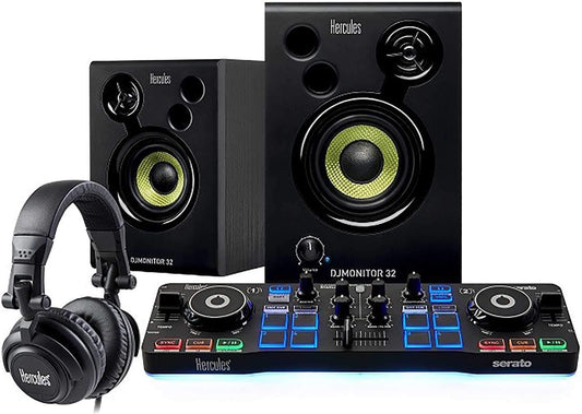Hercules Complete DJ Starter Kit with Controller & Speakers - ProSound and Stage Lighting