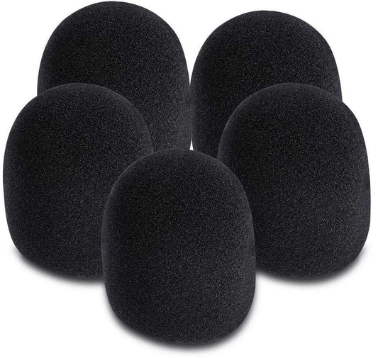 On-Stage Black Microphone Windscreen 5 Pack - ProSound and Stage Lighting