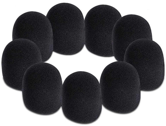 On-Stage Black Microphone Windscreen 9 Pack - ProSound and Stage Lighting