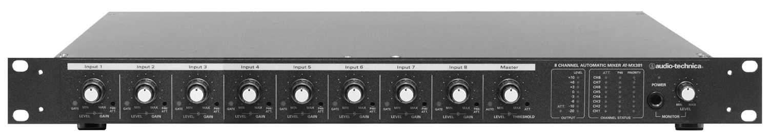 Audio Technica ATMX381 8 Ch Pro Auto Smart Mixer - ProSound and Stage Lighting