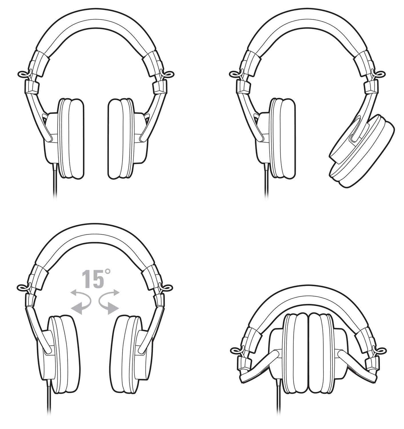 Audio Technica ATH-M30X Pro DJ Monitor Headphones - ProSound and Stage Lighting