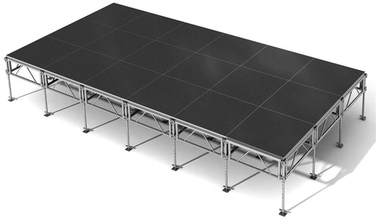 All Terrain ATSTAGE122448 12 Ft x 24 Ft Stage System - Industrial Finish - ProSound and Stage Lighting