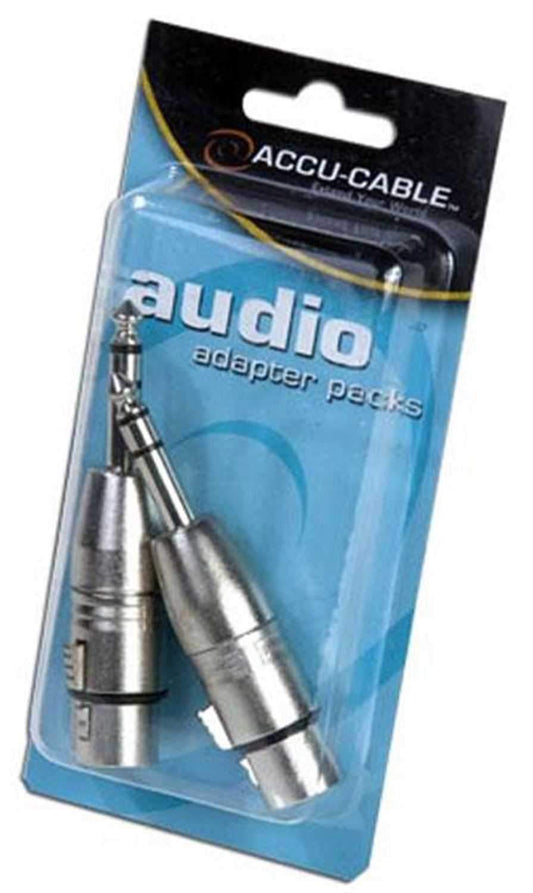 Accu-Cable AXLRC3PMQF Female XLR to M 1/4 Adapter - ProSound and Stage Lighting