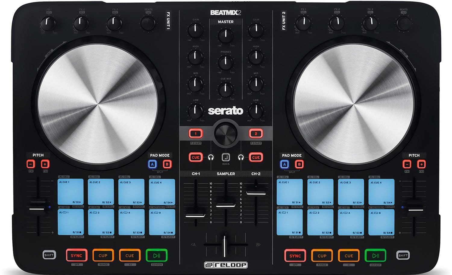 Reloop BeatMix 2 MK2 2-Channel DJ Controller for Serato - PSSL ProSound and Stage Lighting