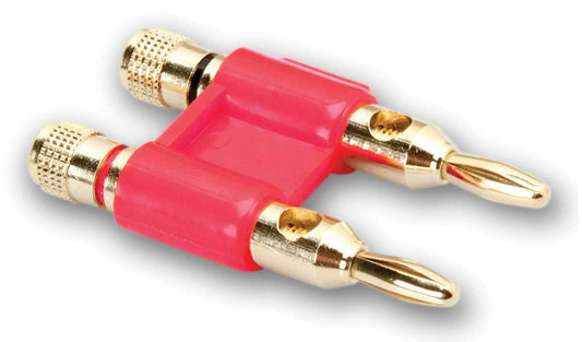 Hosa Dual Banana Connector - Red - ProSound and Stage Lighting