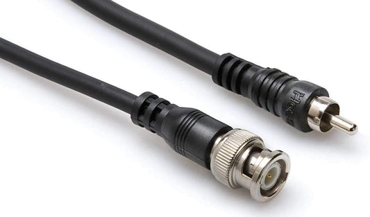 Hosa 75-ohm Coax BNC to RCA Cable 6 ft - ProSound and Stage Lighting