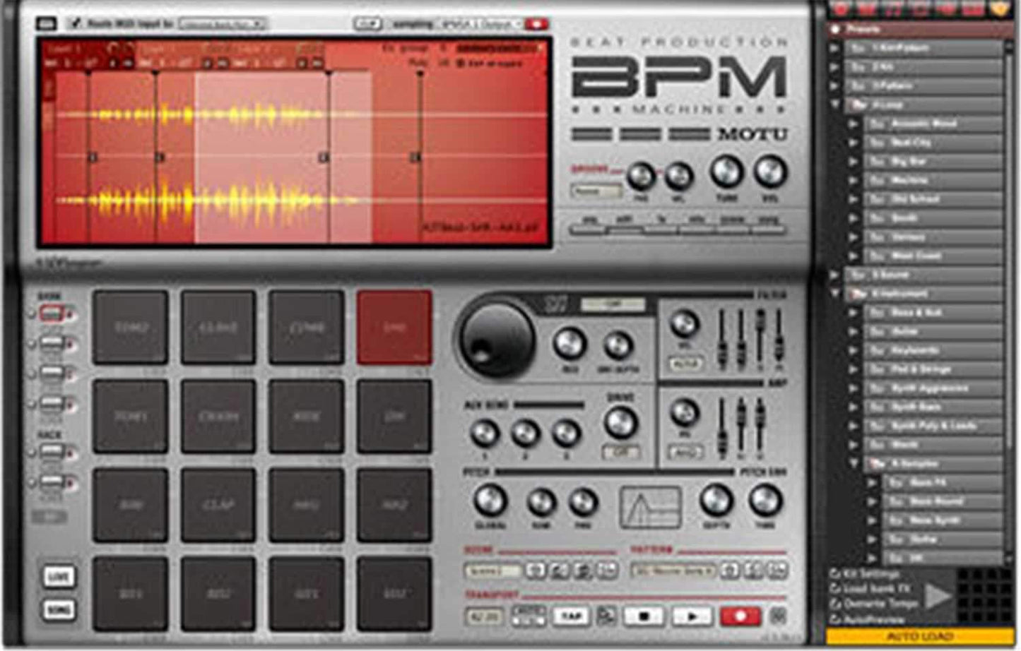 MOTU BPM Beat Production Machine Software - ProSound and Stage Lighting