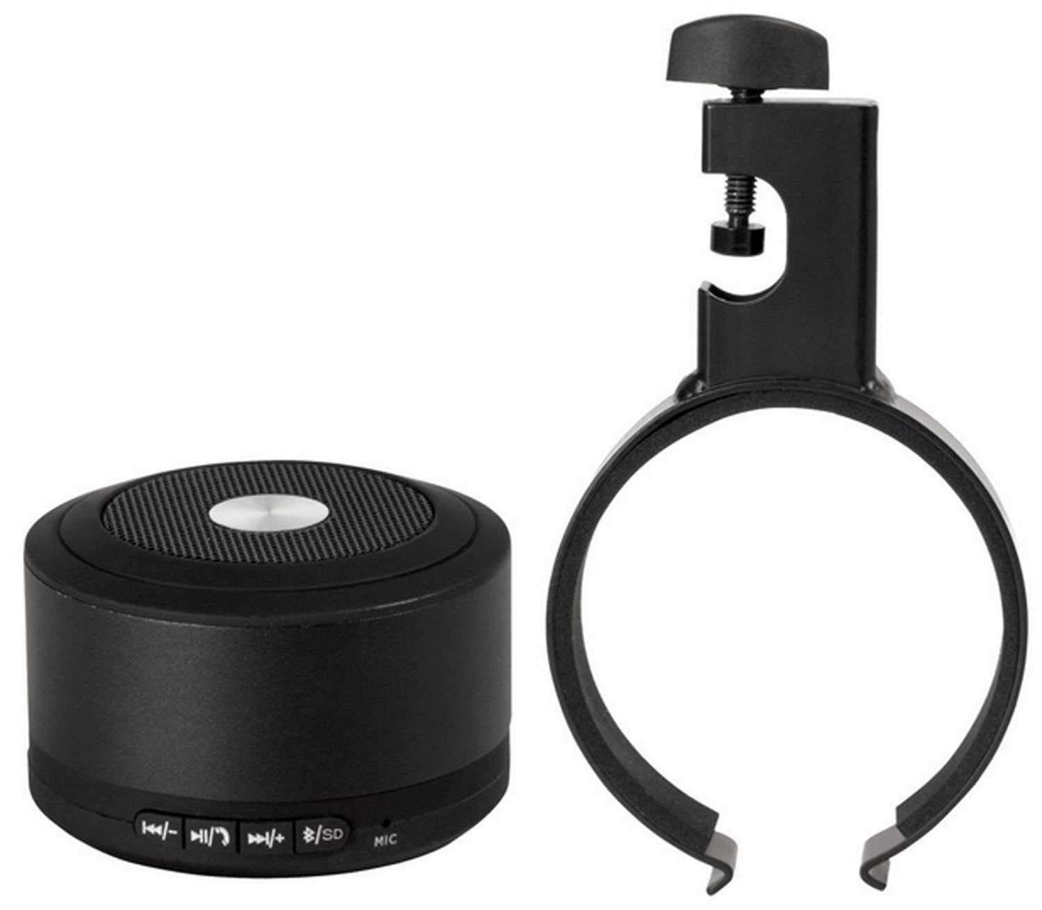 On-Stage Mini Bluetooth Speaker with Mic Stand Clamp - ProSound and Stage Lighting