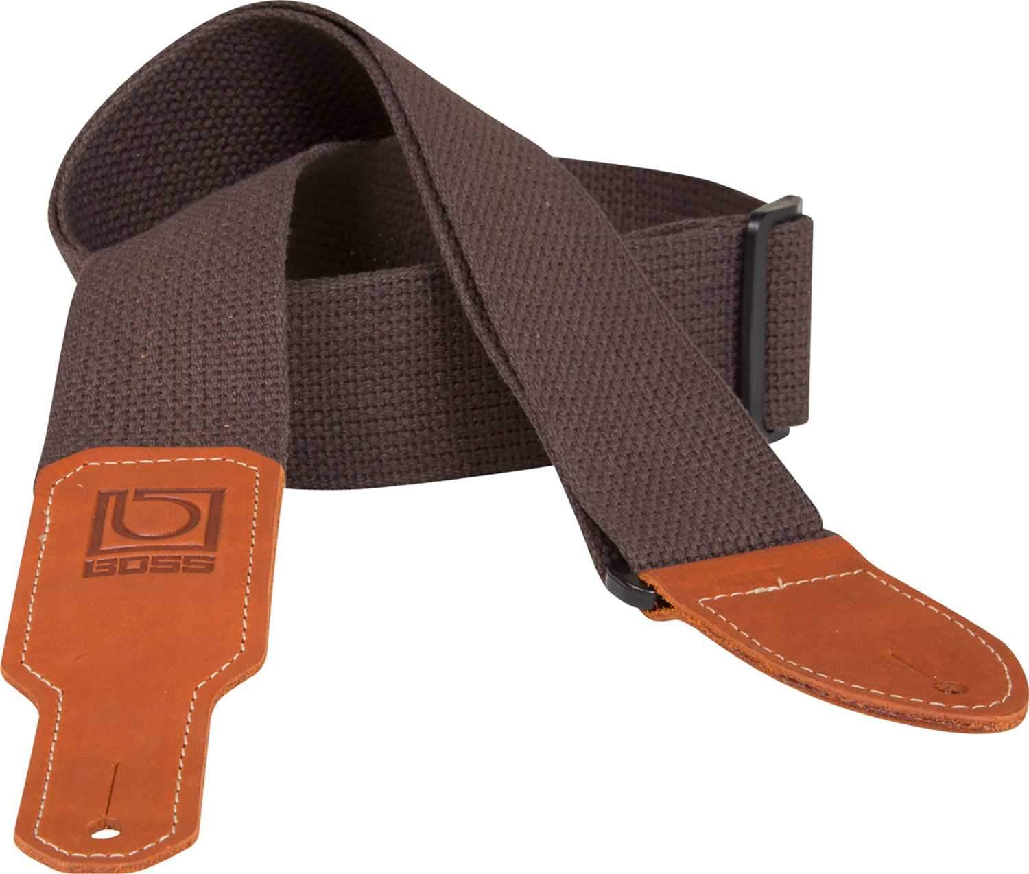 Boss BSC-20-BRN 2 inch Brown Cotton Guitar Strap - ProSound and Stage Lighting