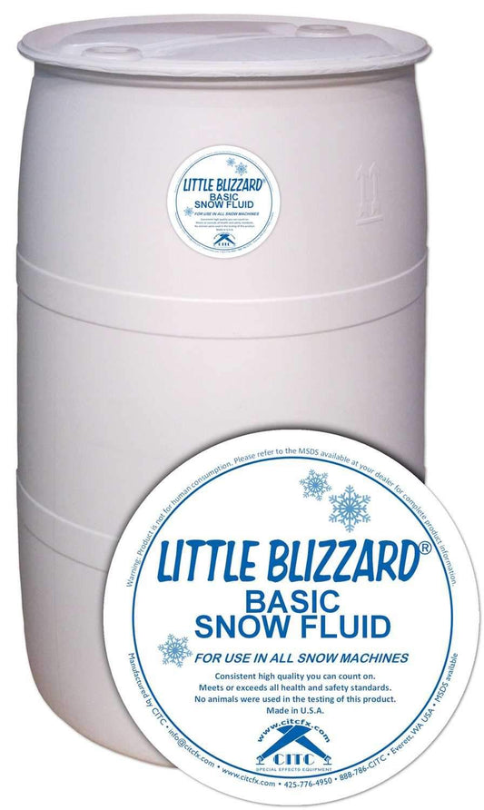 CITC Little Blizzard Basic Snow Fluid 55 Gal Dru - ProSound and Stage Lighting