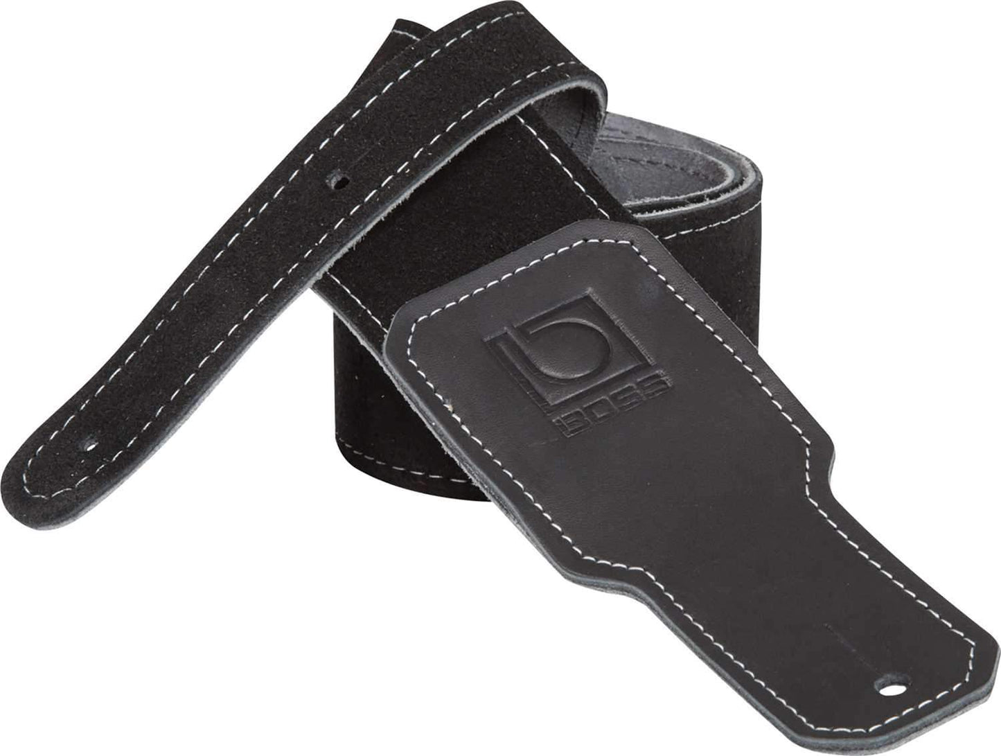 Boss BSS-25-BLK Black Suede Guitar Strap - ProSound and Stage Lighting