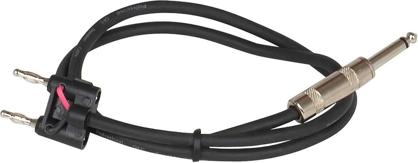 VocoPro BTP-3 3 Ft 1/4 to Banana Speaker Cable - ProSound and Stage Lighting