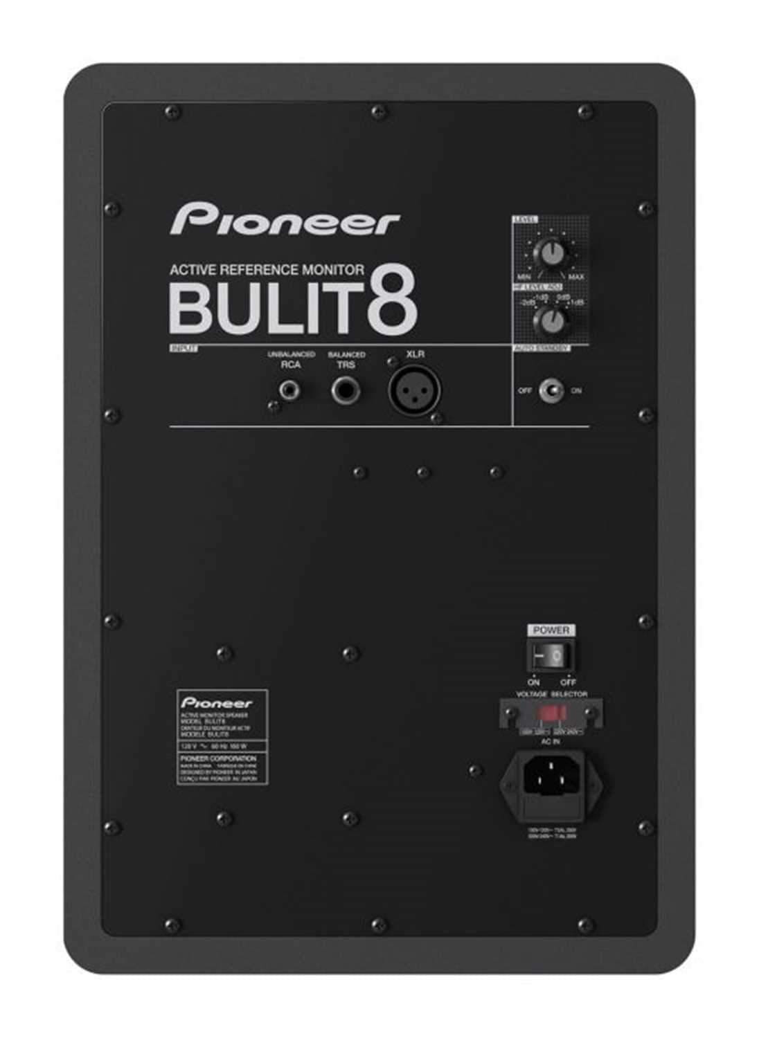 Pioneer BULIT8 8-Inch Powered Studio Monitor - ProSound and Stage Lighting