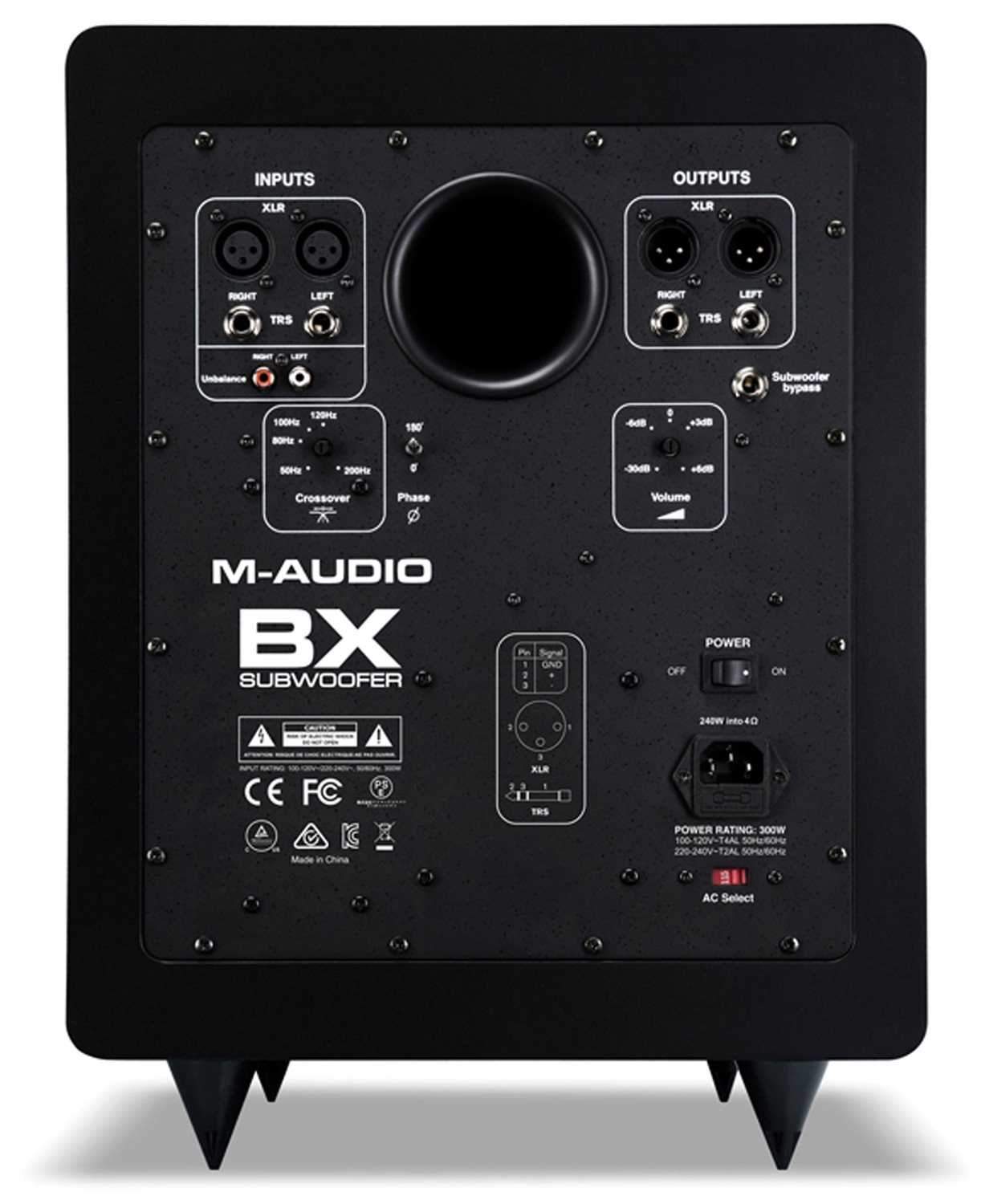 M-Audio BX Subwoofer Powered 10-Inch Studio Sub - ProSound and Stage Lighting