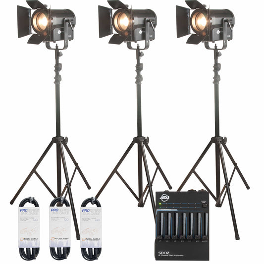 ADJ Basic Stream Pak With 3 LED Studio Lights - PSSL ProSound and Stage Lighting