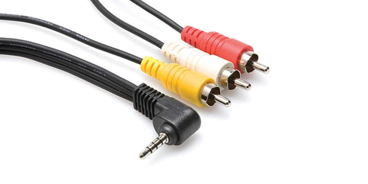 Hosa AV Breakout Cable 1/8 TRRS to Composite 5ft - ProSound and Stage Lighting