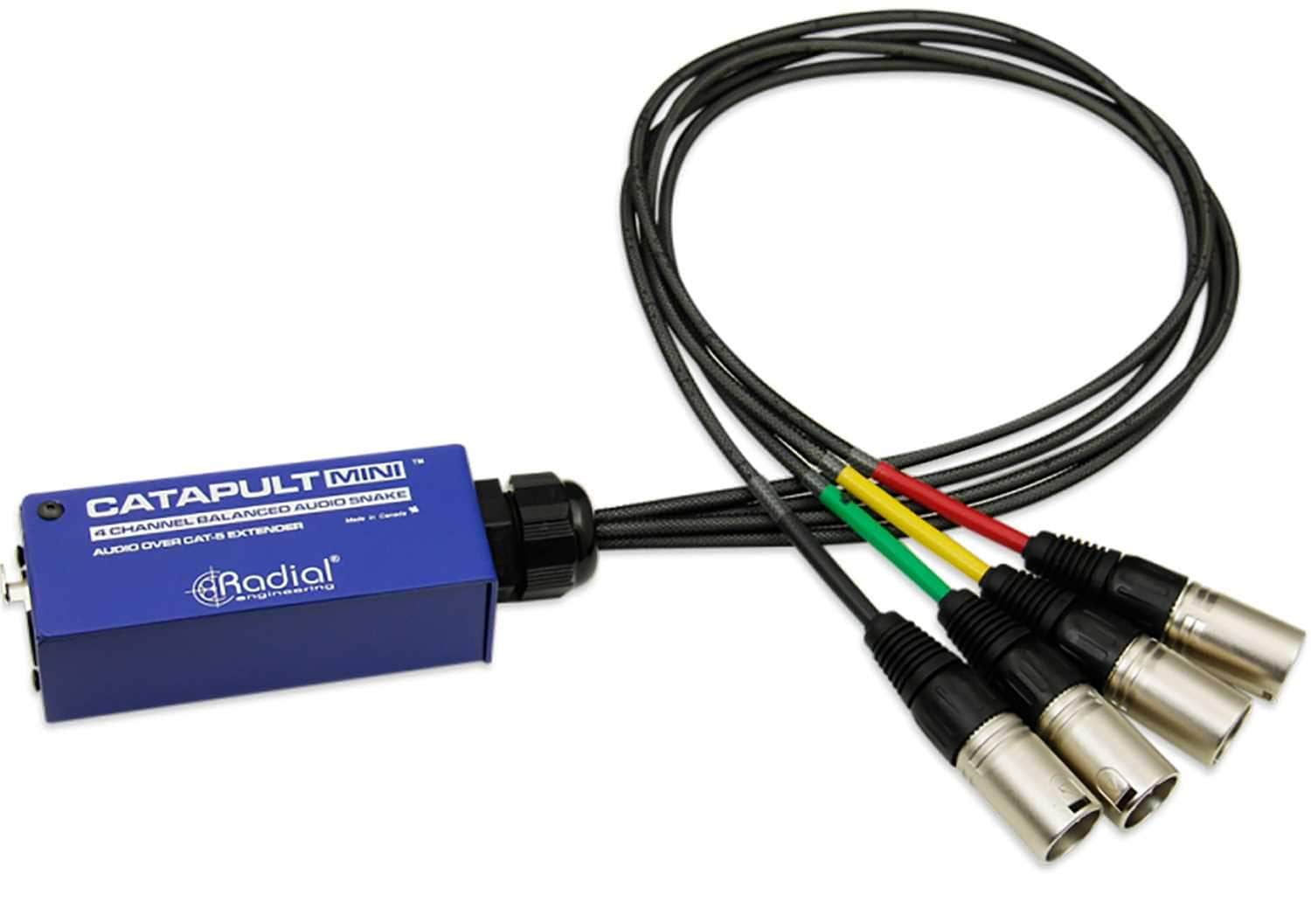 Radial Catapult MINI RX 4ch Cat5 XLRM Breakout Box - ProSound and Stage Lighting