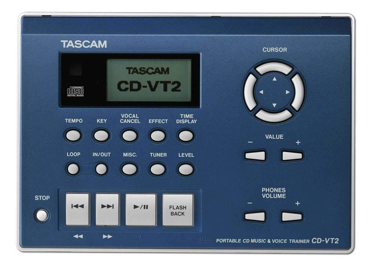 Tascam CD-VT2 Vocal/Instrument Trainer & Cd Player - ProSound and Stage Lighting
