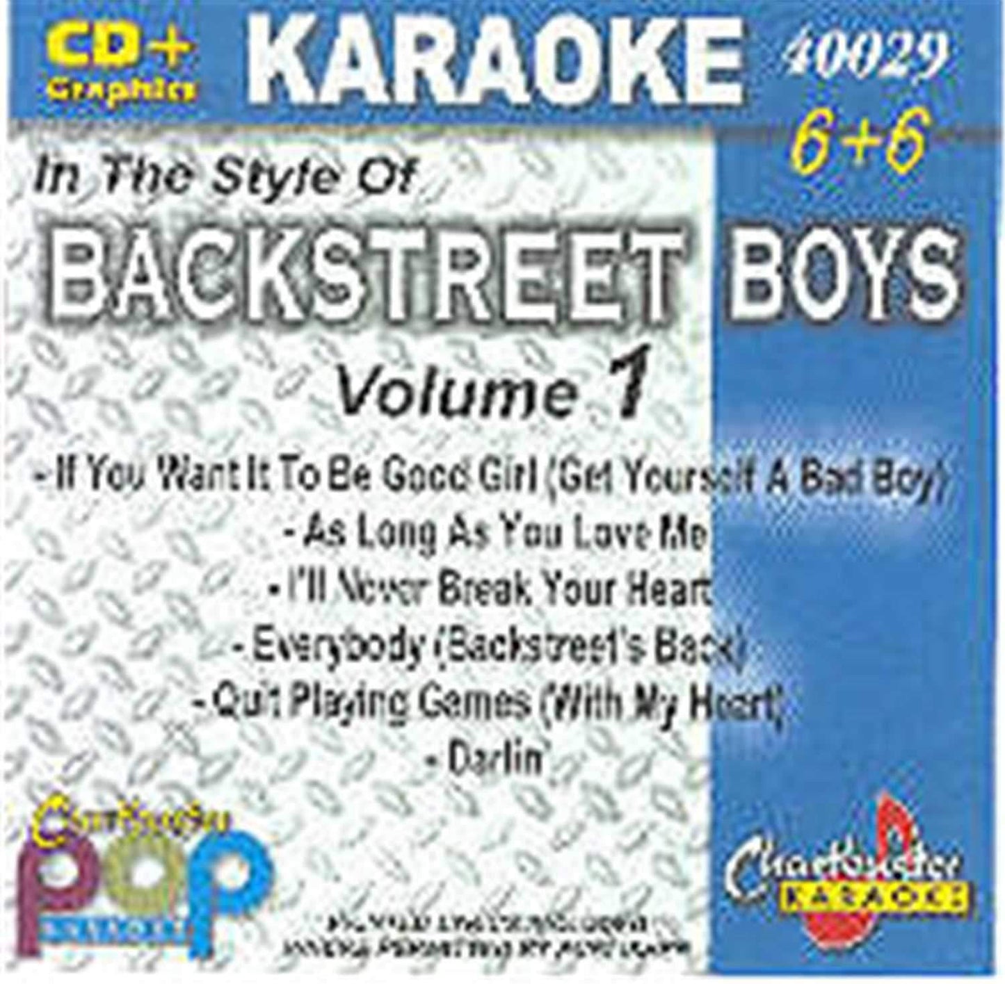 Chartbuster Karaoke Pop Artist Backstreet Boys V 1 - ProSound and Stage Lighting