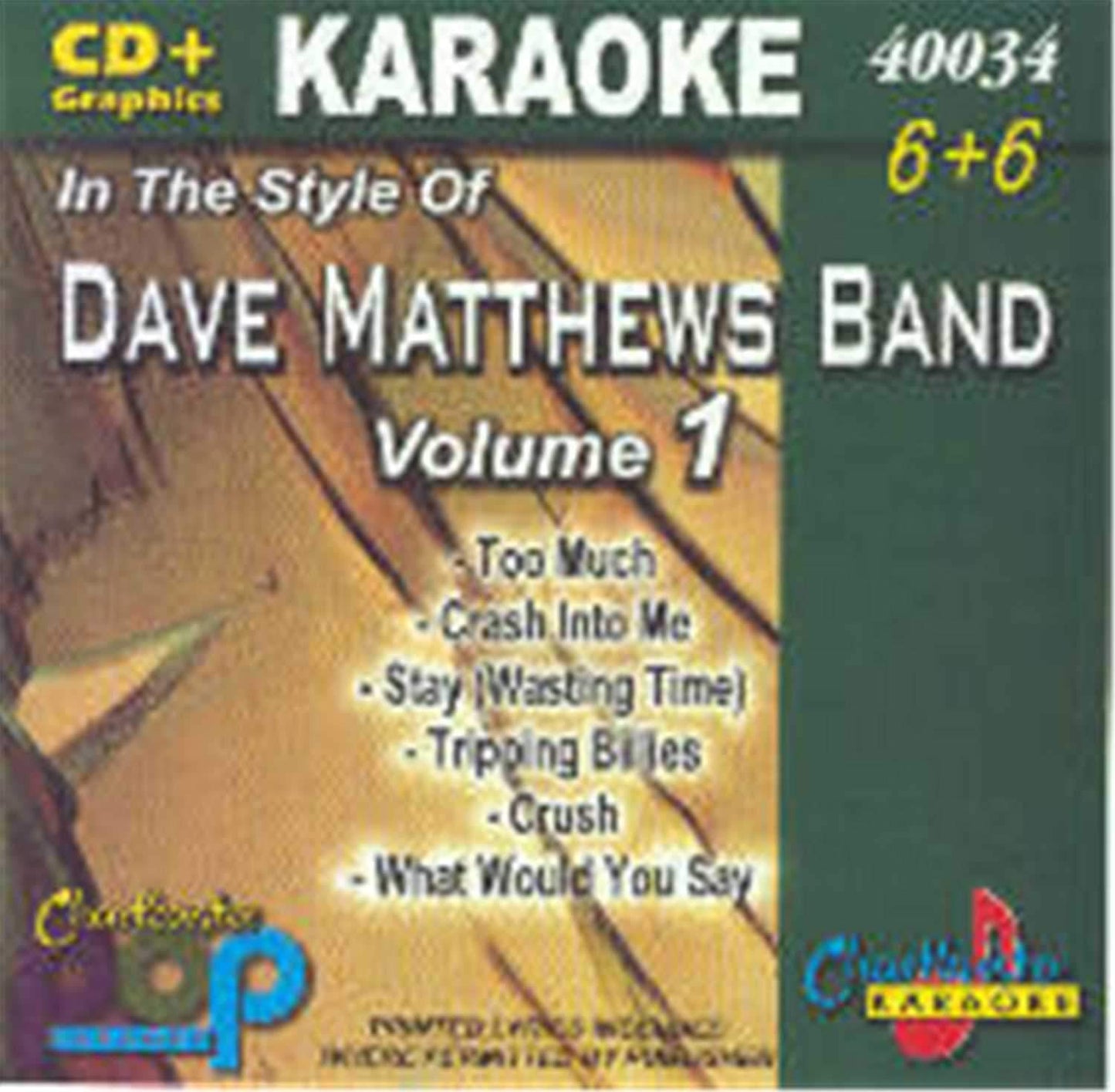 Chartbuster Karaoke Artist Dave Matthews Band V 1 - ProSound and Stage Lighting