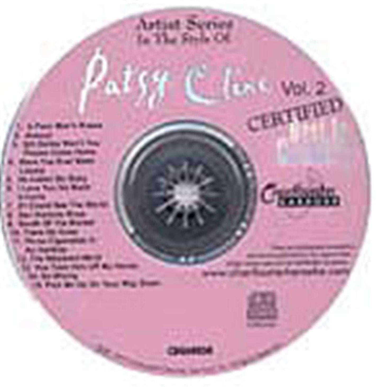 Chartbuster Karaoke Pro Artist Patsy Cline Vol 2 - ProSound and Stage Lighting