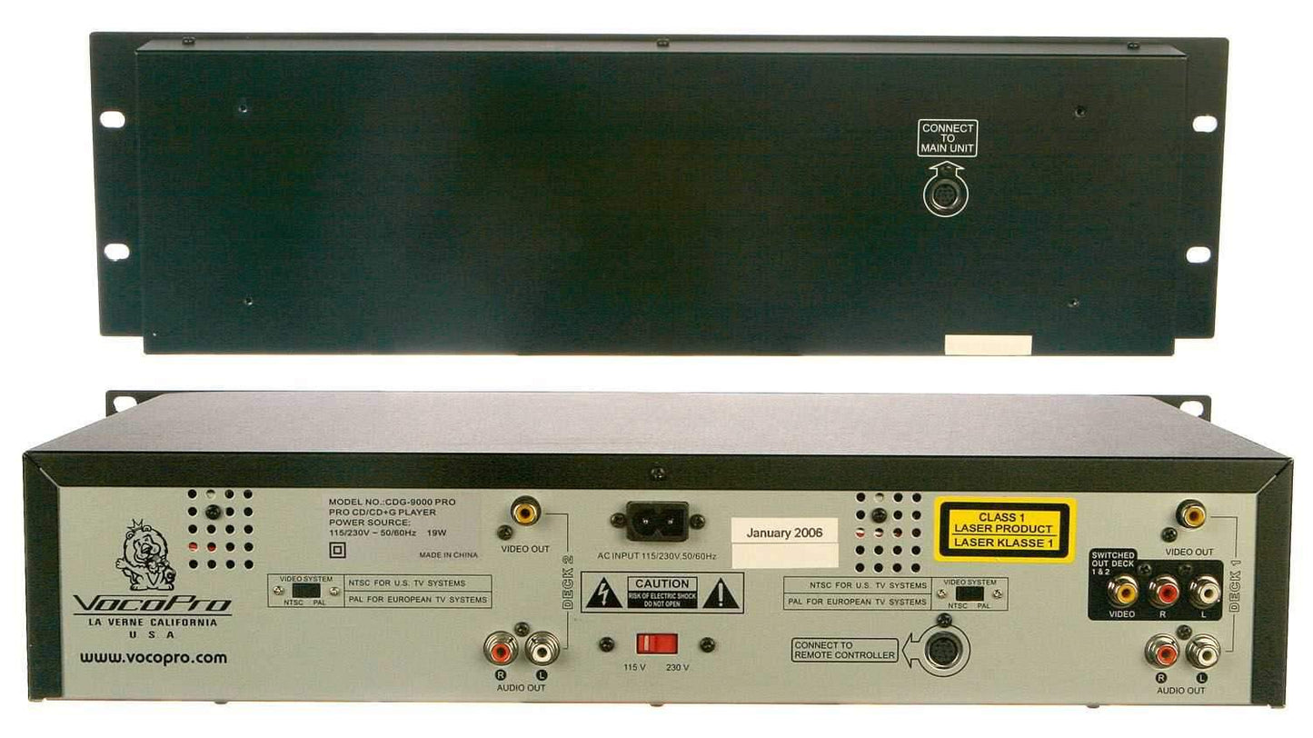 Vocopro CDG9000PRO Dual CD Plus G Karaoke Player - ProSound and Stage Lighting
