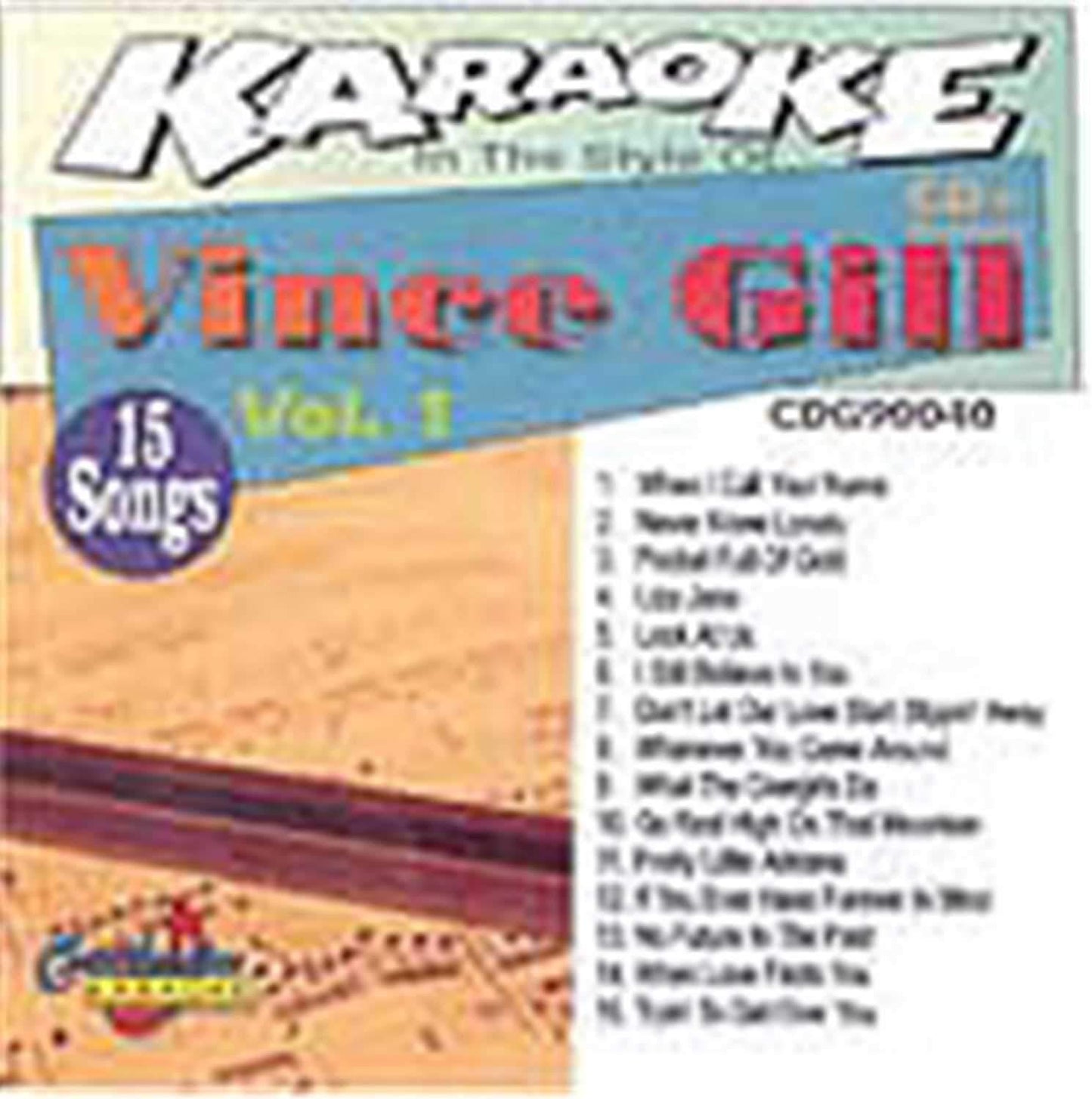 Chartbuster Karaoke Pro Artist Vince Gill Vol 1 - ProSound and Stage Lighting