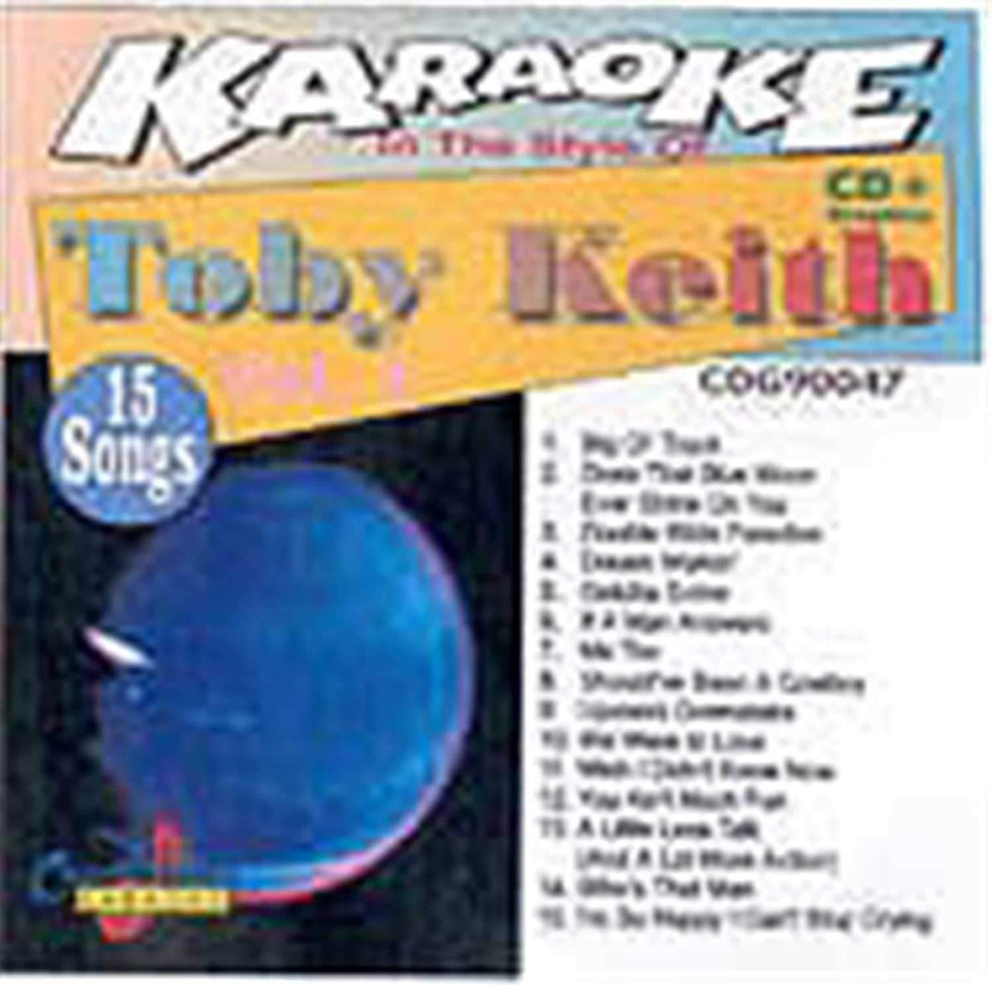 Chartbuster Karaoke Pro Artist Toby Keith Vol 1 - ProSound and Stage Lighting