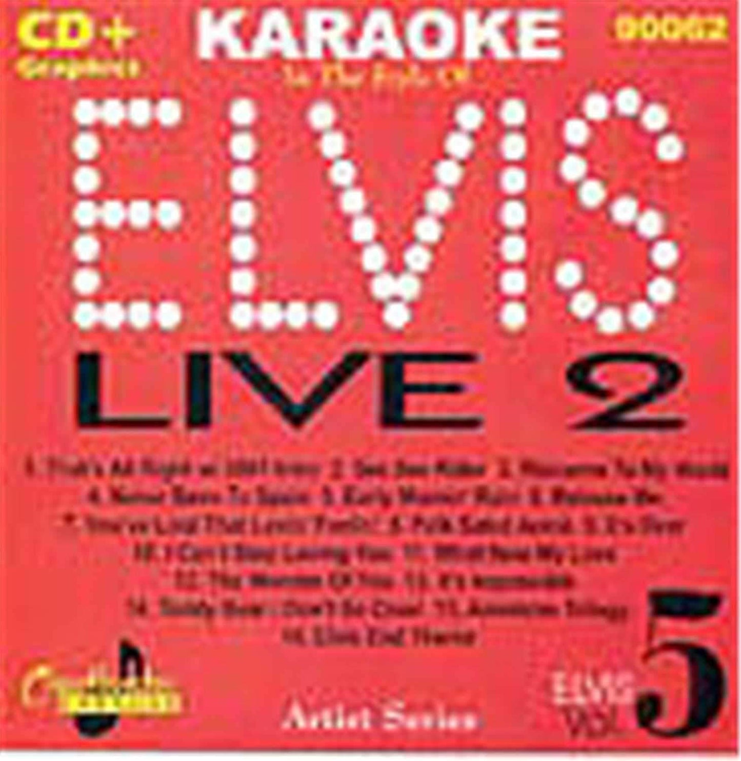 Chartbuster Karaoke Elvis Live Vol 5 - ProSound and Stage Lighting