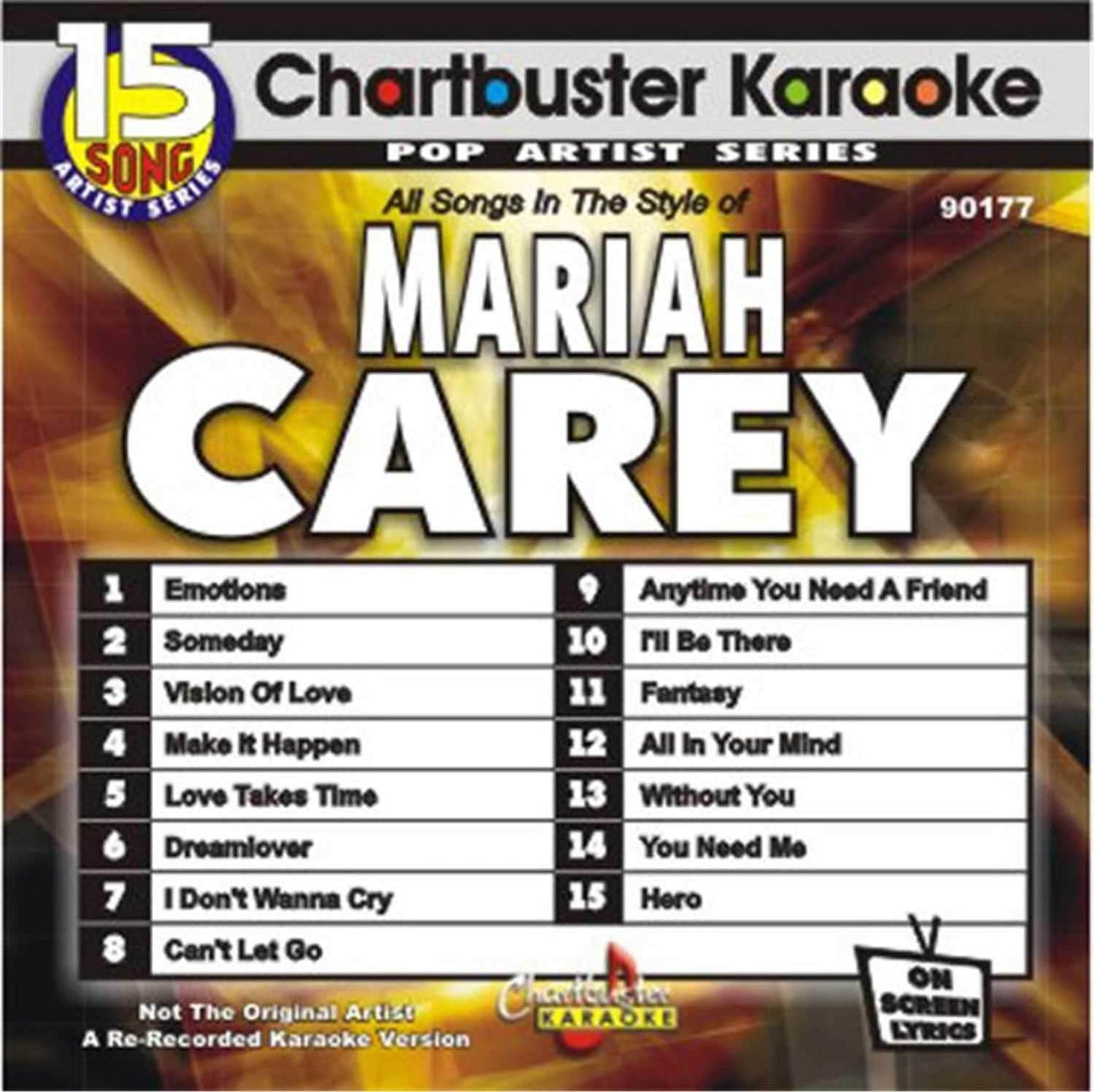 Chartbuster Karaoke Pro Disc Mariah Carey - ProSound and Stage Lighting