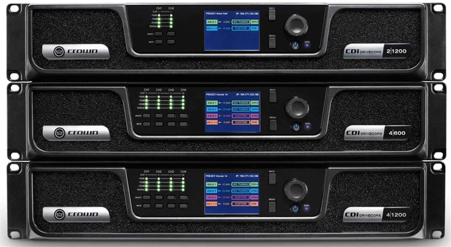 Crown CDi DriveCore 4-Channel 1200W Power Amplifier - ProSound and Stage Lighting