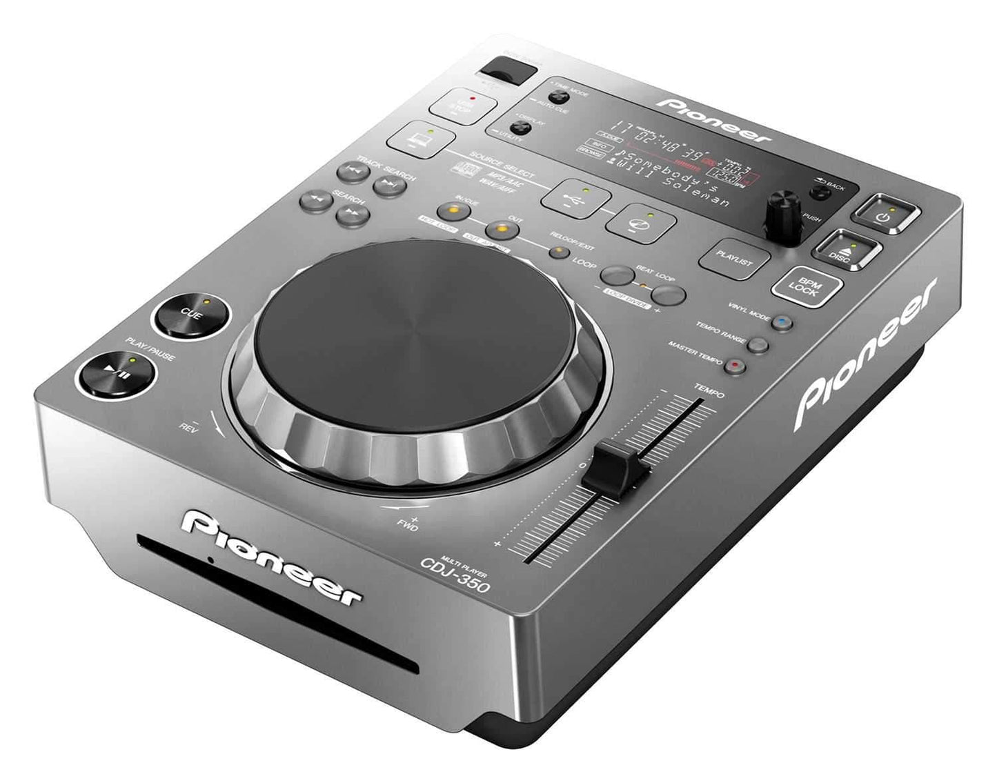 Pioneer CDJ-350-S Table Top CD Player - Silver - ProSound and Stage Lighting