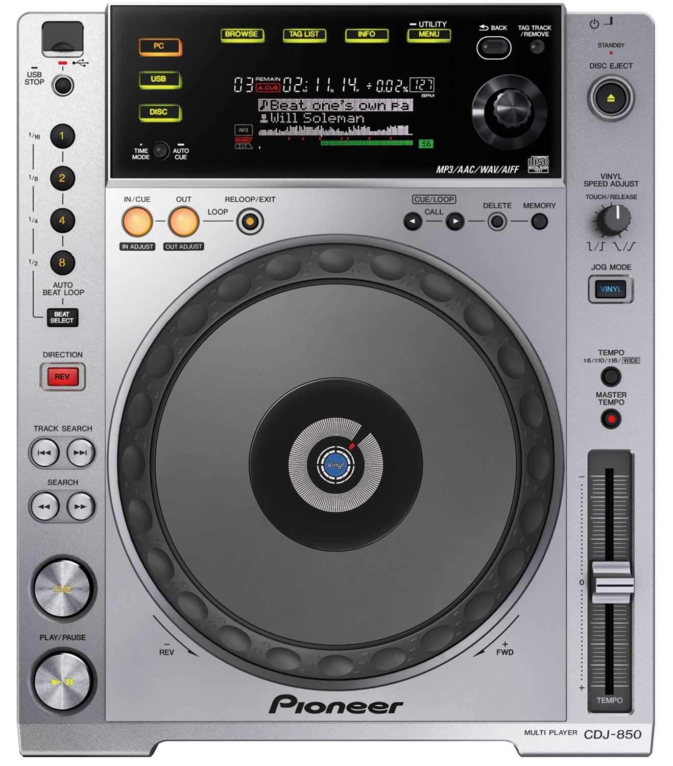 Pioneer CDJ-850 Tabletop Multi Player CD MP3 USB - ProSound and Stage Lighting