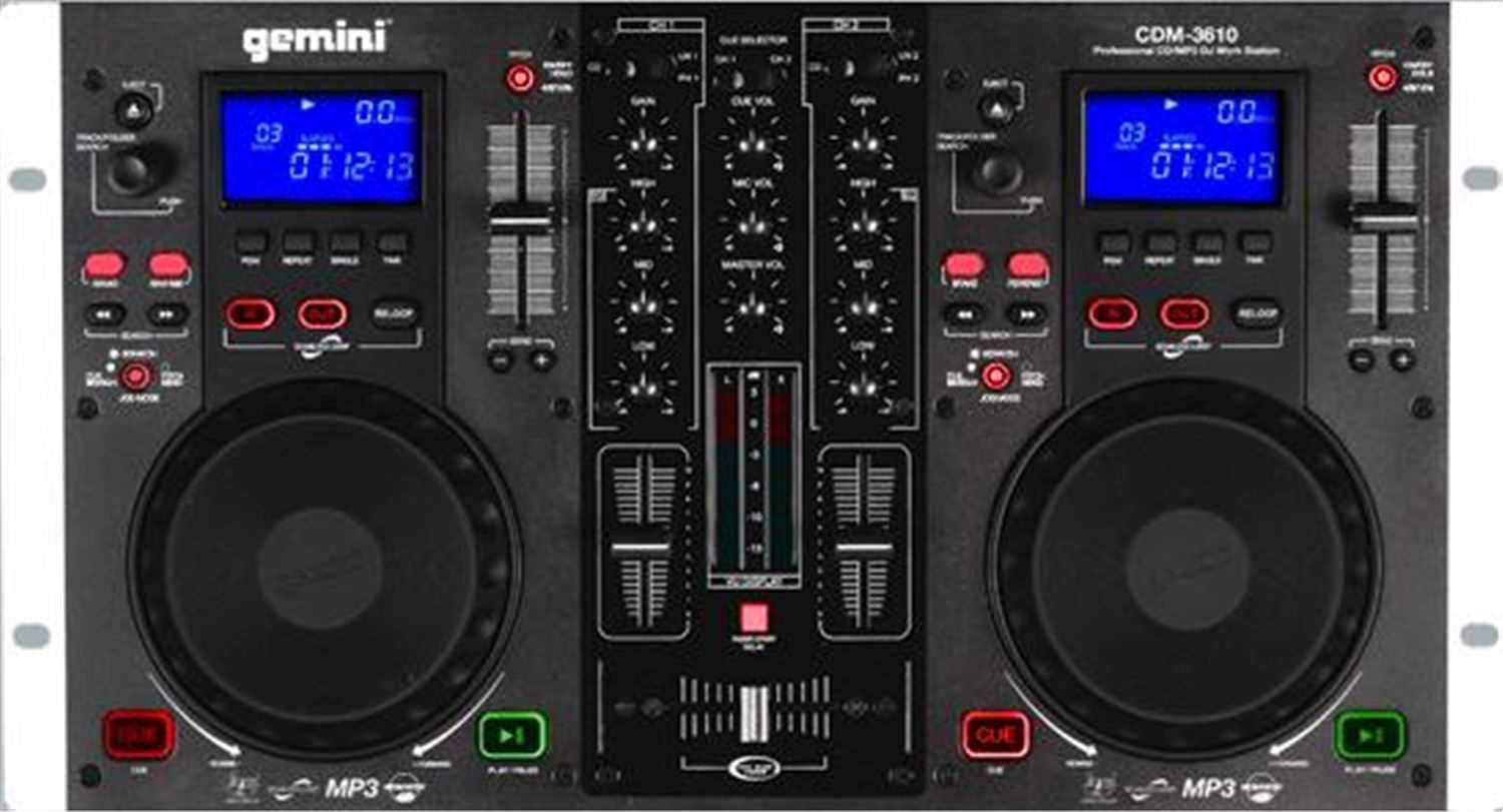 Gemini CDM-3610 MP3/ CD Player with Mixer System - ProSound and Stage Lighting